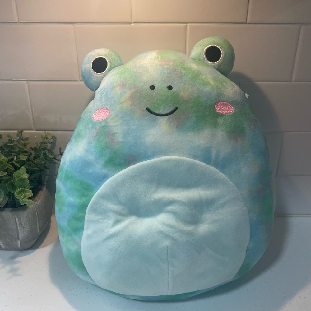 Squishmallows Ferdie the Frog Blue and Green Marbled Frog Plush 8 inches